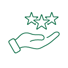 hand with stars icon
